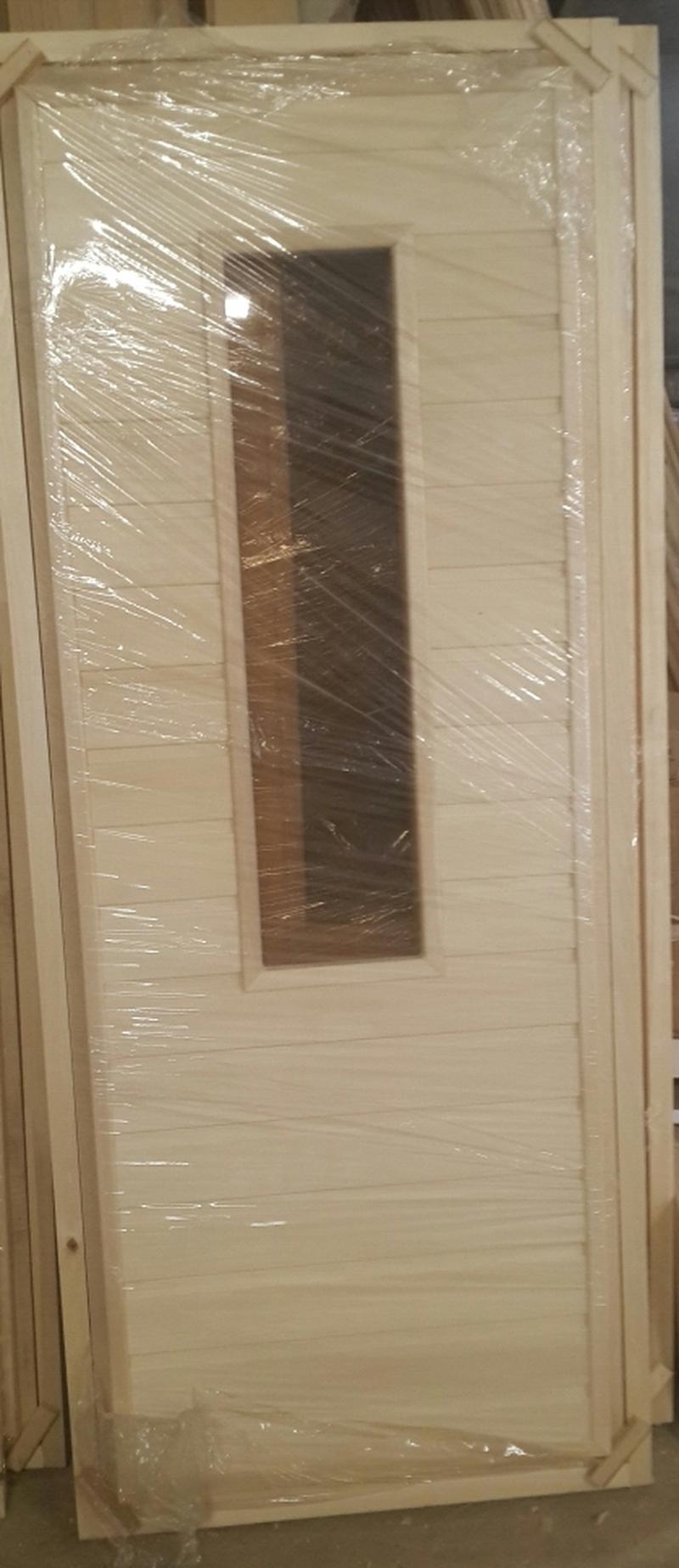 Дверь со стеклом Липовая